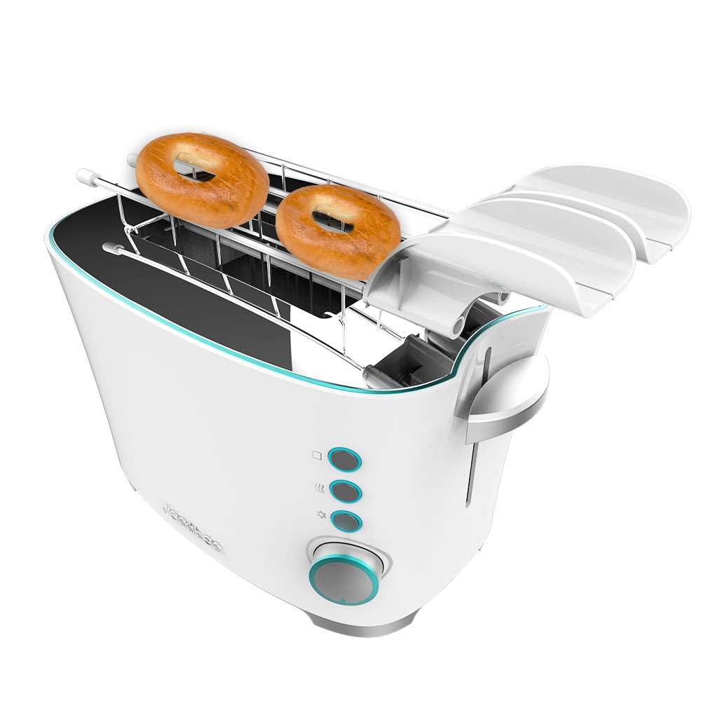 Cecotec Toaster Toast&Taste Extra B, 1000W Leistung, Doppel-Langschlitz für 2 Toasts, XL-Schlitz, Automatische Abschaltung und Pop-up-Funktion, Krümelablage, Obere Stäbe, Selbstzentrierung