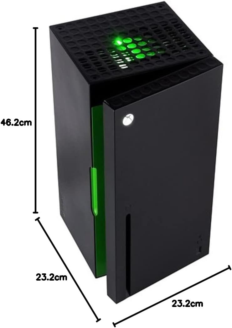 UKONIC JUNG XBOX Series X Mini Fridge quiet - 10 liter capacity / 12 cans suitable for room & car, Mini Fridge X Box, mini fridge silent, small fridge