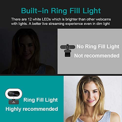 NexiGo N60 1080P Webcam, HD-Webcam mit Mikrofon, Softwaresteuerung und Datenschutzabdeckung, USB-Computerkamera, Sichtfeld mit 110°, Plug-and-Play, für Zoom/Skype/Teams, Konferenzen und Videoanrufe