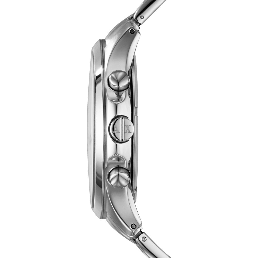 Armani Exchange Watch for Men, Chronograph Movement and 46mm Case Size with Stainless Steel, Leather or Silicone Strap