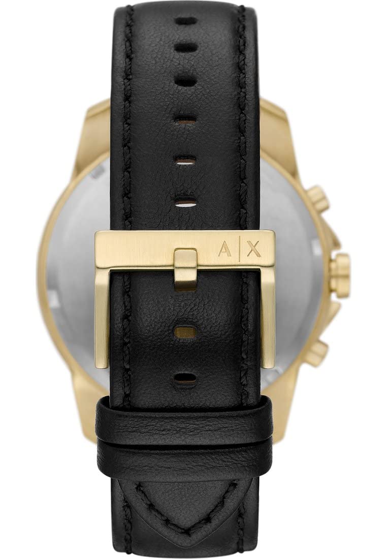 Armani Exchange Chronograph Uhr für Herren, Edelstahl mit 44mm Gehäusegröße