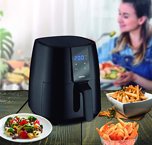 Jocca Heißluftfritteuse Sweet Line, 3,8L Fritteuse, 1450W, 8 Programme, LED Touchscreen, Timer, Rosa