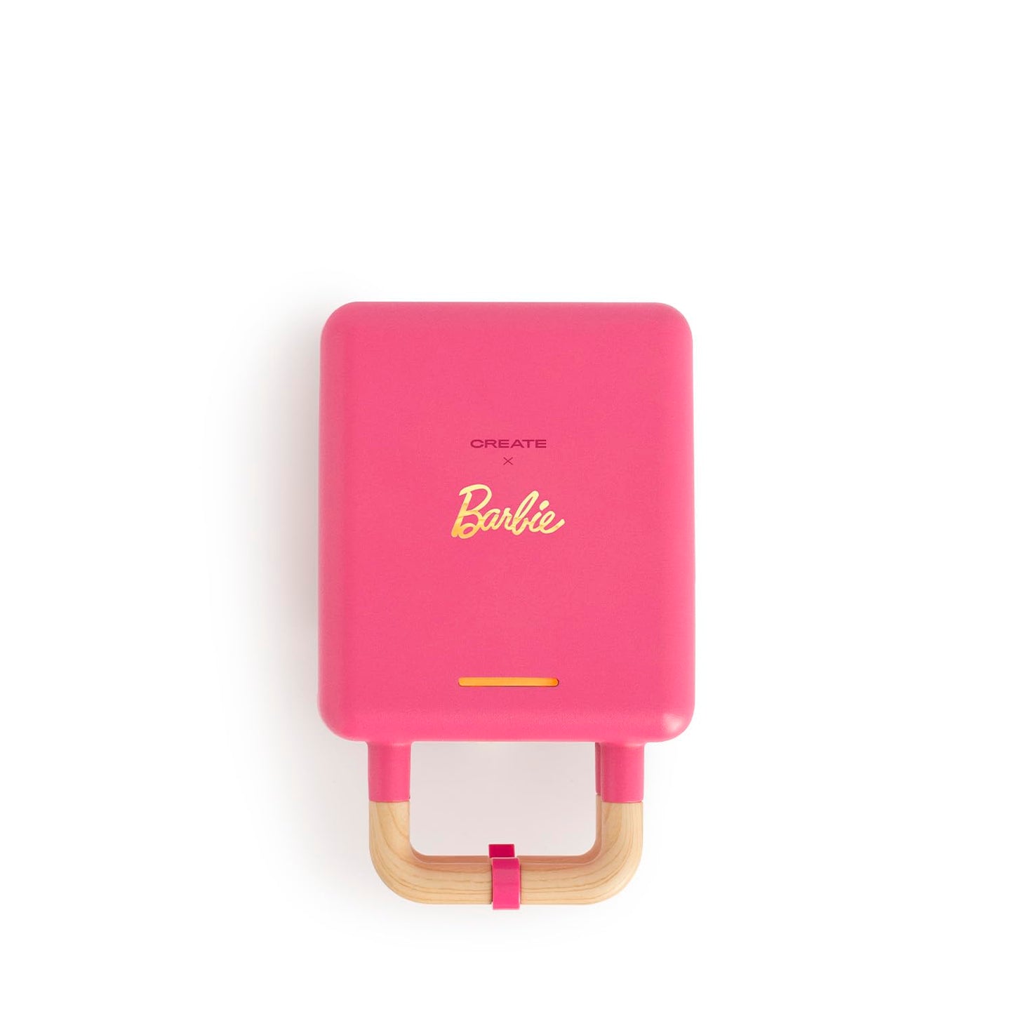 CREATE/STONE STUDIO/Sandwichmaker und Waffeleisen in Rosa-Barbie / 2 austauschbare Antihaftplatten, 1 Scheibe, 100º Offnung, BPA-frei, 105º Öffnung, Cool-Touch-Griff, 600W