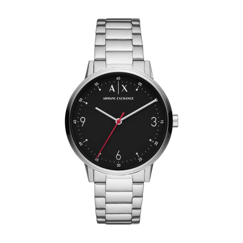 Armani Exchange Watch for Men, Quartz Movement and 42mm Case Size with Stainless Steel, Leather or Silicone Strap