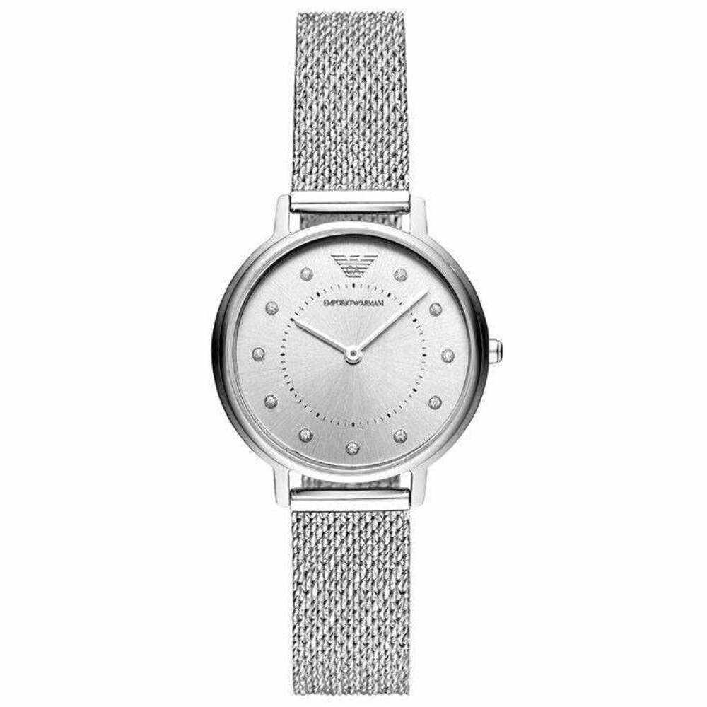 Emporio Armani ladies' two-hand stainless steel watch, 32 mm case size