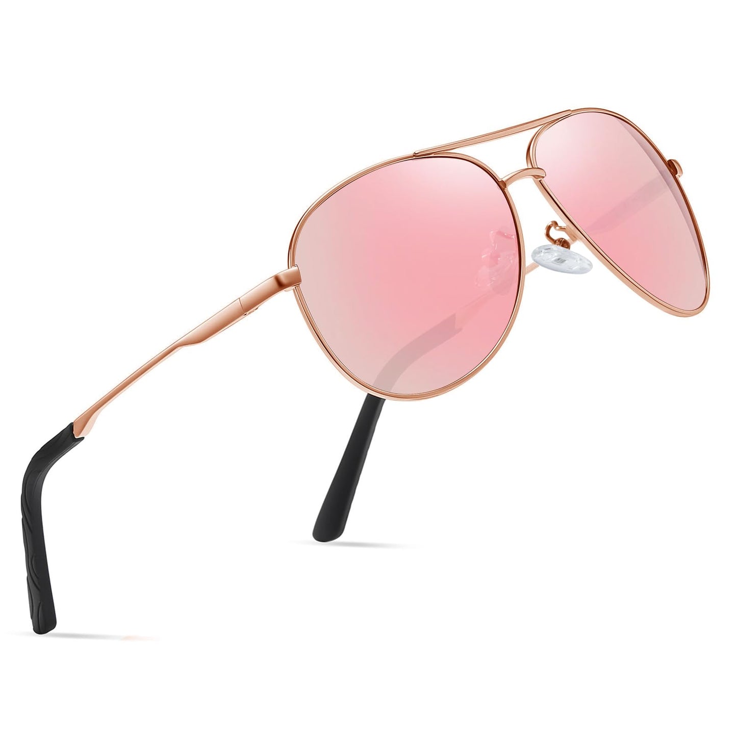 wearPro Sonnenbrille-Herren-Damen-Polarisiert Premium Metallrahmen Sonnenbrillen Unisex mit UV400 Schutz Vintage Schwarz Fahrerbrille