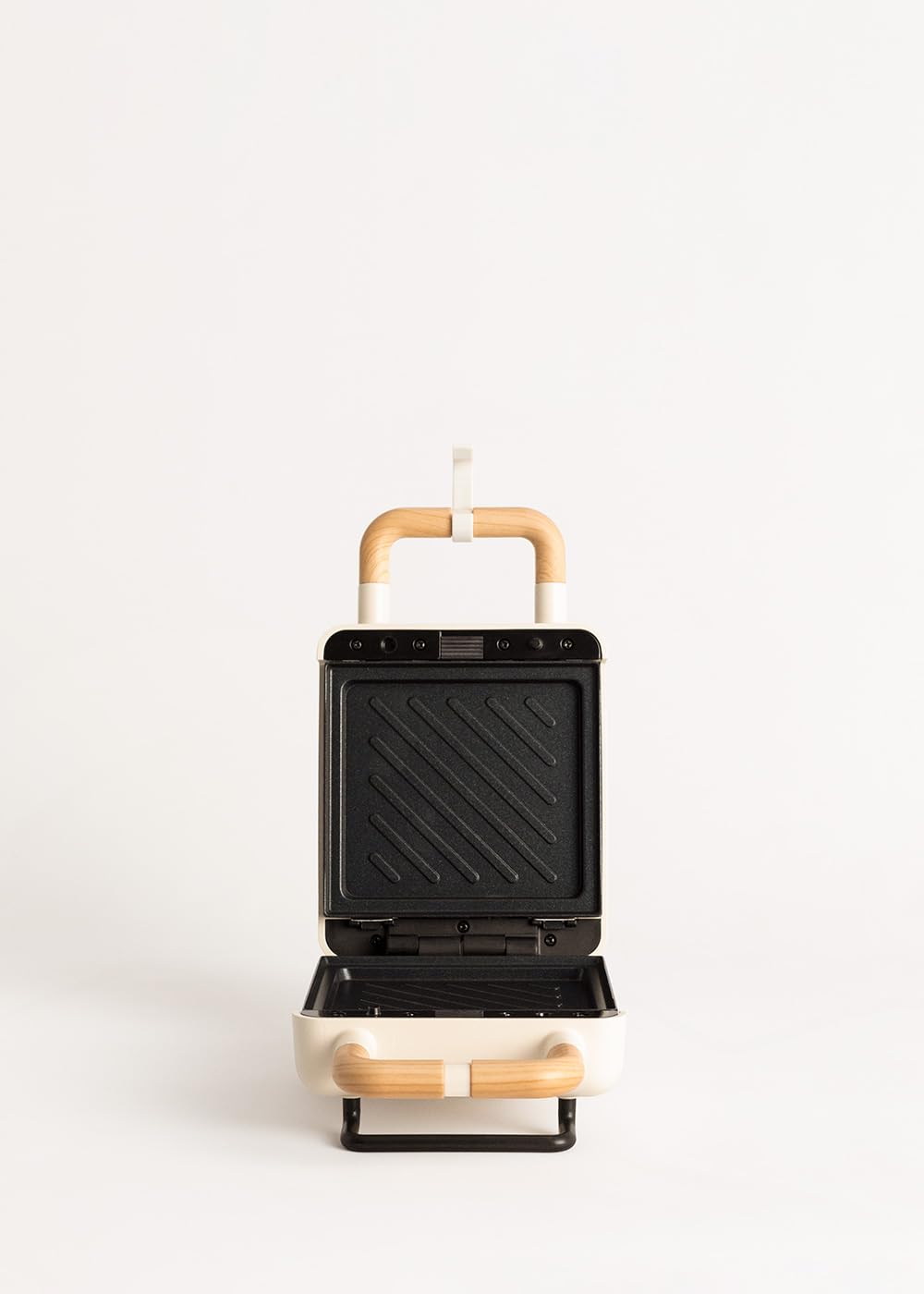 CREATE/STONE STUDIO/Sandwichmaker und Waffeleisen in Rosa-Barbie / 2 austauschbare Antihaftplatten, 1 Scheibe, 100º Offnung, BPA-frei, 105º Öffnung, Cool-Touch-Griff, 600W