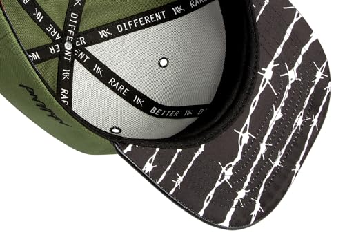 Nebelkind Snapback-Cap-Herren Damen Barbed Wire, Einheitsgröße OneSize, Größenverstellbar, Unisex, hochwertige Basecap trendig, Streetwear Style, Baseball-Kappe mit geradem Schirm, Retro