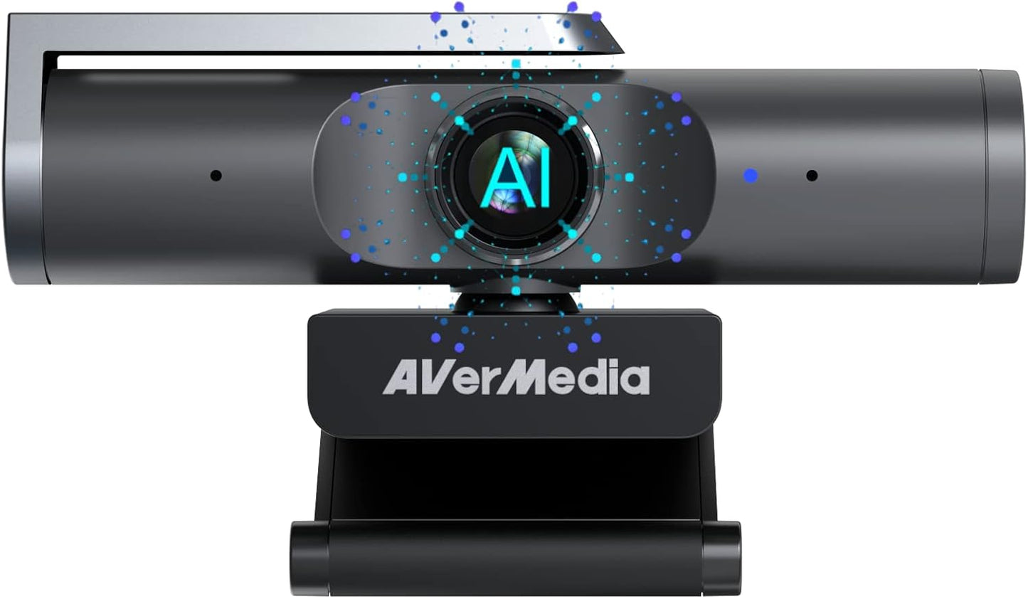 AverMedia PW515 4K Ultra HD Auto Focus Business Webcam - AI Controlled Solution Image and Lighting Adjustment 100° Wide FoV for Video Conferencing and Virtual Meeting Zoom Team Skype PC Mac