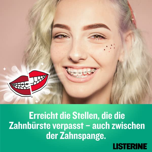 LISTERINE Smart Kidz Mild Berry (500 ml), antibakterielle Kinder Mundspülung ohne Alkohol & ohne Zucker, Mundwasser schützt vor Karies, geeignet für Kinder ab 6 Jahren