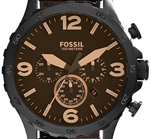 Fossil Nate Uhr Für Herren, Quarzwerk Chronograph Mit Edelstahl- Oder Lederarmband