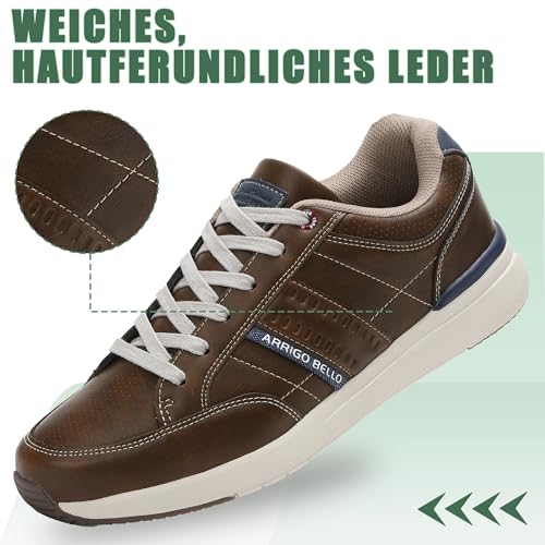 Men’s Casual Fashion Sneakers – Lightweight Non-Slip Faux Leather Shoes