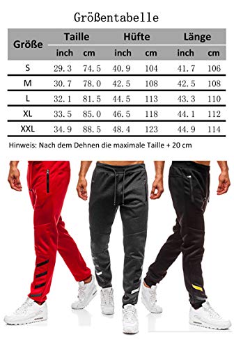 Men’s Sport Pants – Casual Jogger Cargo Sweatpants with Side Stripes