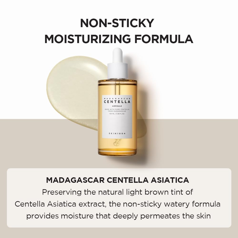 Skin1004, Centella Asiatica del Madagascar 100 ampoules (ml) / Facial serum / 100% Centella Asiatica extract/Soothing skin for sensitive and acne-prone skin
