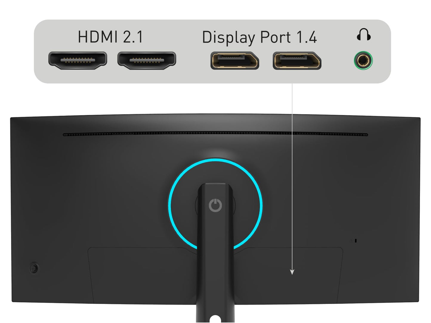 ODYS i27 Monitor - 27-Zoll-Bildschirm im rahmenlosen Design, Full HD, 100 Hz, mit HDR, IPS Panel, FreeSync, HDMI, USB-C, 3,5mm Audio