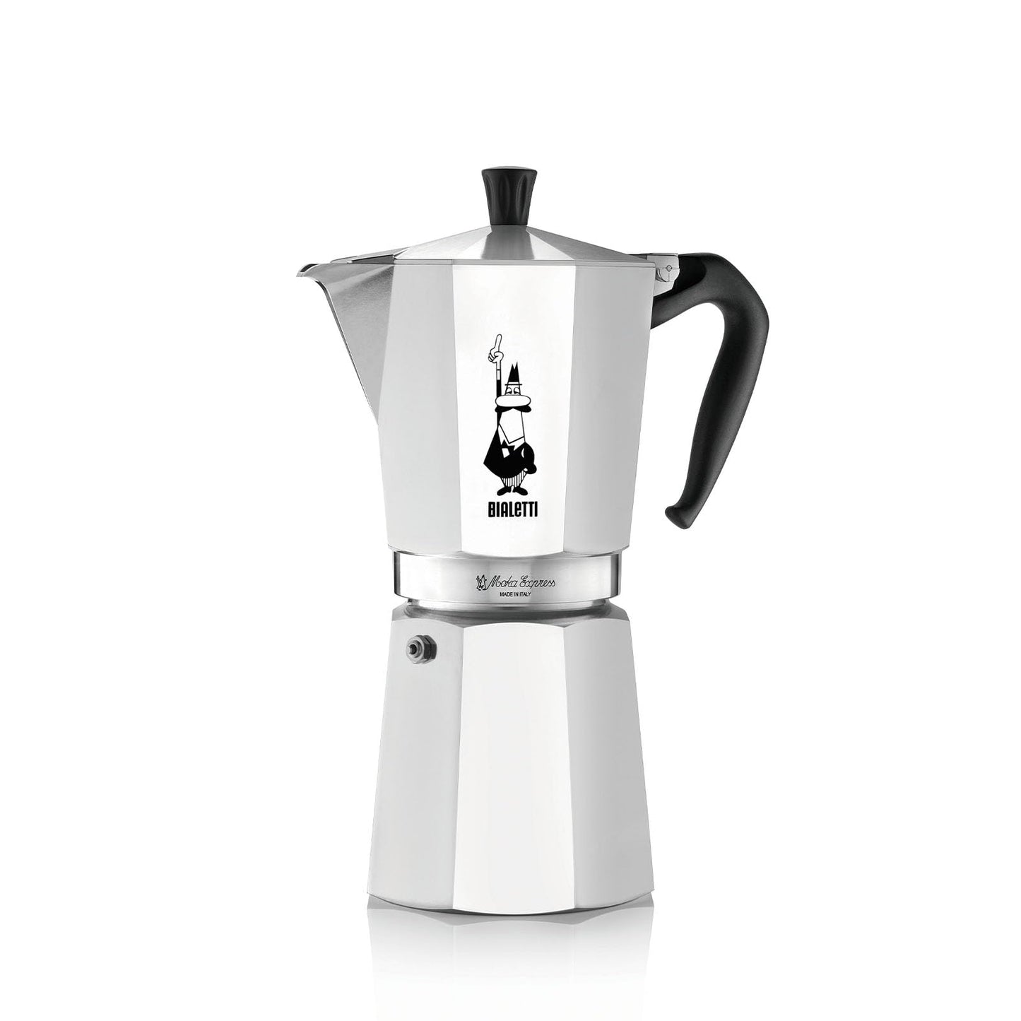 Bialetti - Moka Express: Ikonische Espressomaschine für die Herdplatte, macht echten Italienischen Kaffee, Moka-Kanne 3 Tassen (130ml), Aluminium, Silber, Alu