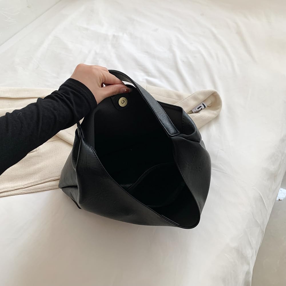 Large PU Leather Tote Bag – Women’s Soft Shoulder Handbag with Coin Purse
