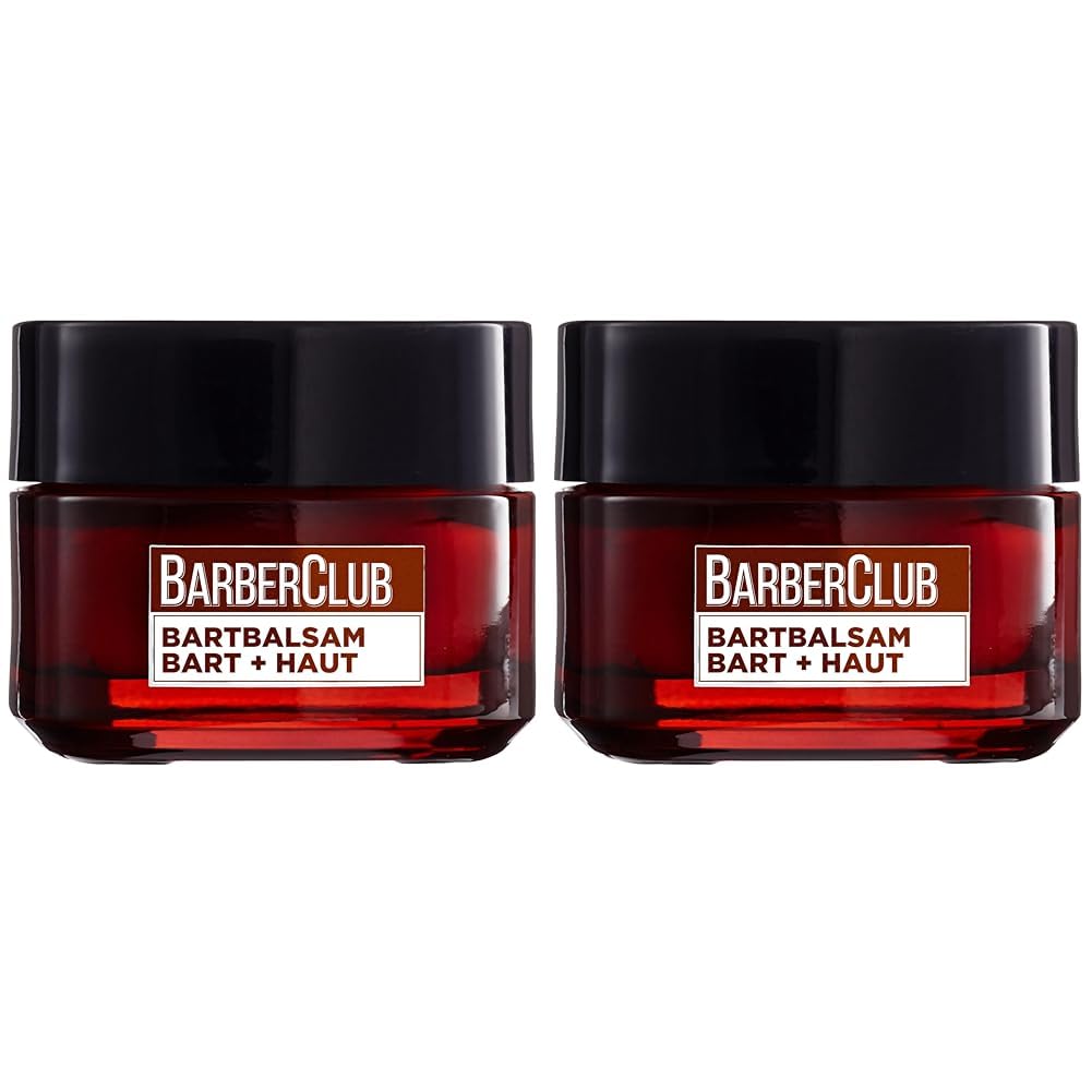 L'Oréal Men Expert Bartbalsam Bart + Haut für Männer, Unterstützung beim gesunden Bartwachstum, Bartpflege für Herren mit ätherischem Zedernholzöl, Barber Club, 1 x 50 ml