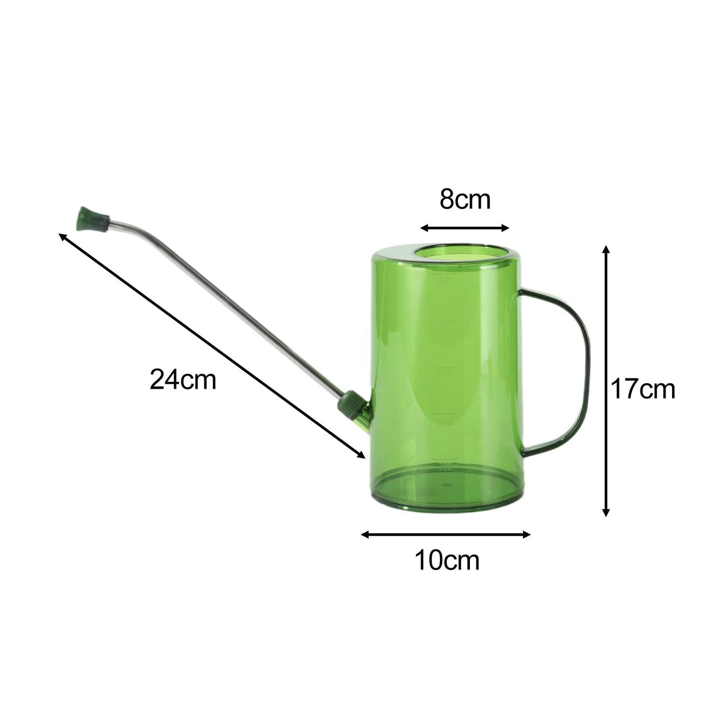 MagiDeal Garten-Gießkanne, 4L Langer Auslauf Große Gießkanne für Zimmerpflanzen,Pflanzen, Garten, Drinnen und Draußen, Grün