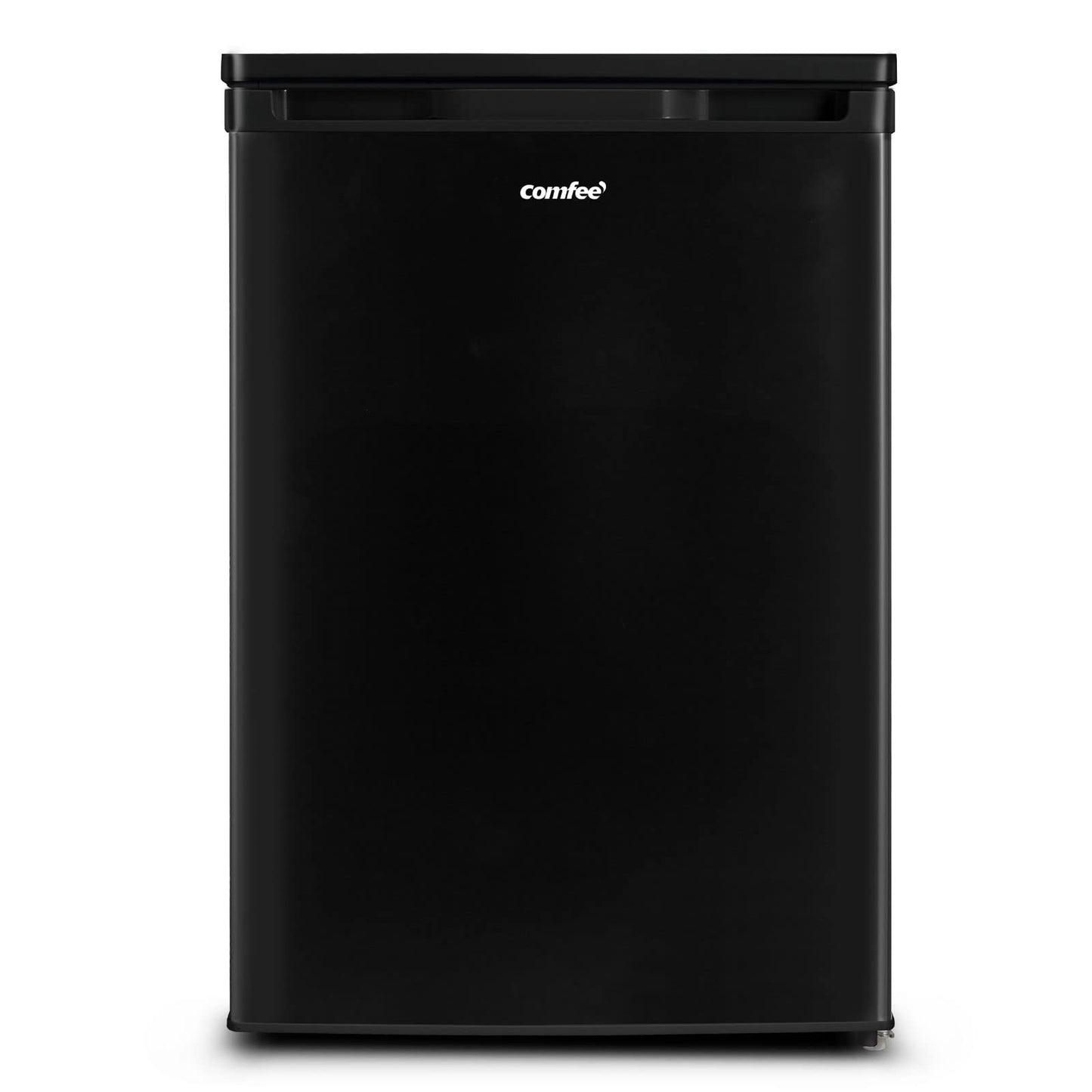 Comfee' RCD115DK2 Kühlschrank mit Gefrierfach/ 80L Tischkühlschrank/Obst- und Gemüsefach/ 84,5cm Höhe / 47,5cm Breite / 137kWh/Jahr/Einstellbare Temperaturregelung/Verstellbare Füße/Schwarz