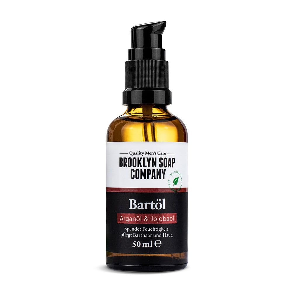 Bartöl (50ml) · BROOKLYN SOAP COMPANY · Beard Oil für Herren· Tägliche Bartpflege für einen weicherer Bart & weniger Jucken ✓