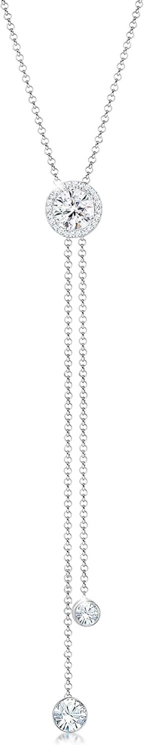Elli Women's Y-Chain Necklace with Crystals