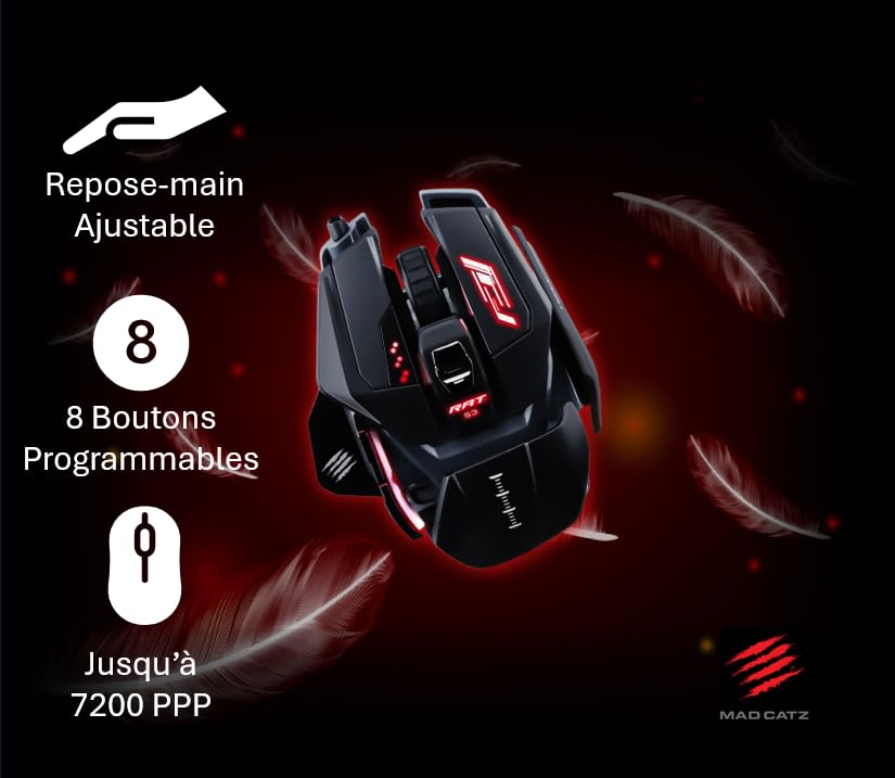 MadCatz R.A.T. 6+ Optical Gaming Mouse, Black