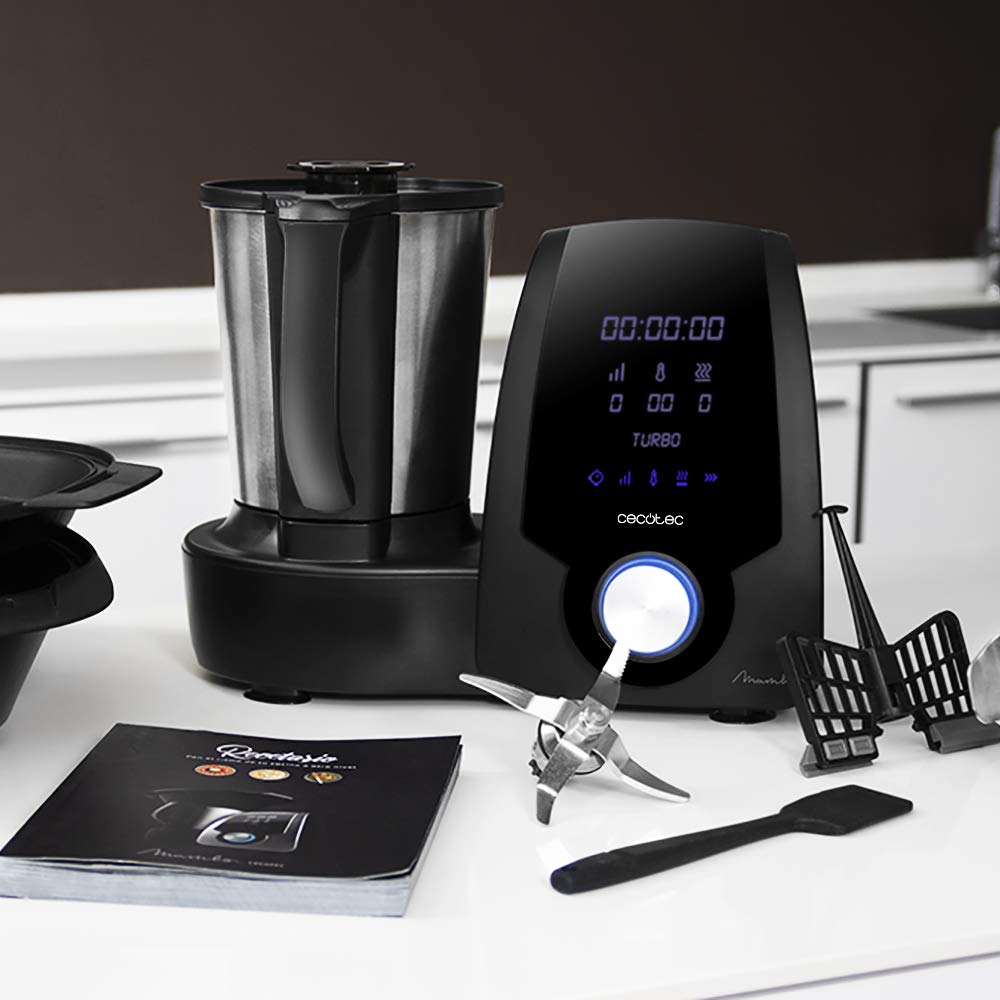 Cecotec Mambo 6090 Multifunktions-Küchenmaschine, 1700 W, 23 Funktionen, Krug mit Fassungsvermögen 3,3 l, 3 Teller gleichzeitig, 10 Geschwindigkeitsstufen, Timer