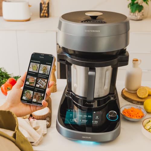 Cecotec Mambo 11090 Multifunctional Kitchen Robot 1600 W, 37 Functions, App, Scale and 3.3 Litre Stainless Steel Jug, Dishwasher Safe, Recipe Book and Accessories
