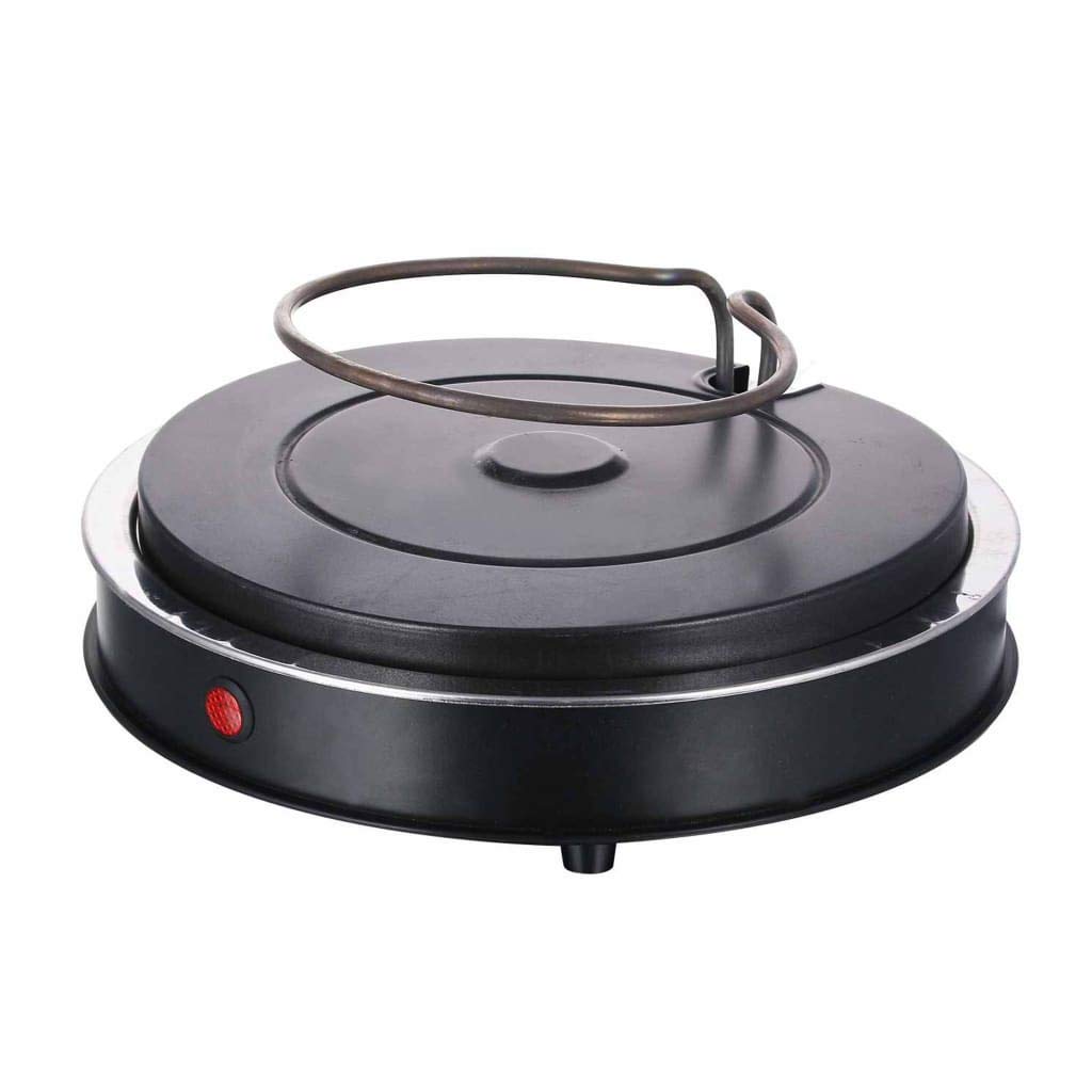 Emerio Pizzaofen, PIZZARETTE das Original, 1 handgemachte Terracotta Tonhaube, patentiertes Design, für Mini-Pizza, echter Familien-Spaß für 6 Personen, Terracotta Orange / Schwarz, PO-115984