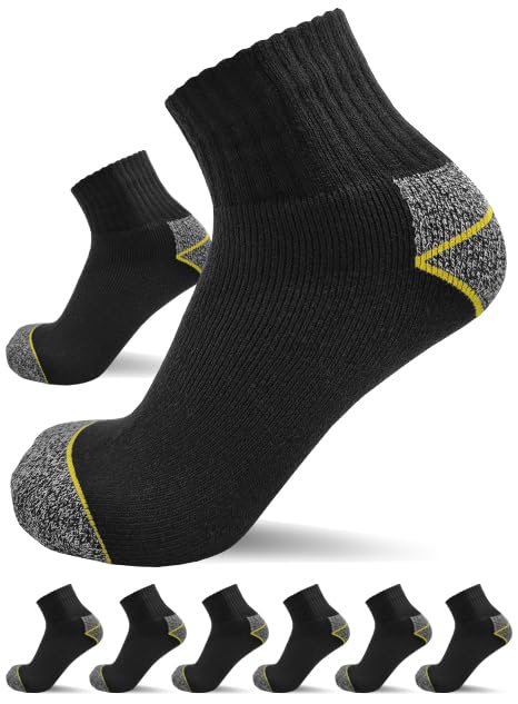 Work Quarter Socks for Men – 6-12 Pairs