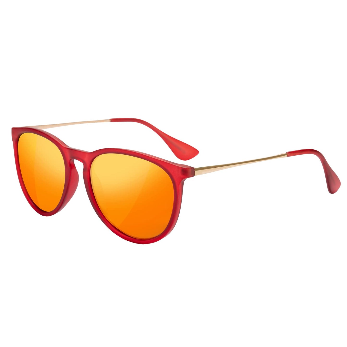 kunchu Sonnenbrille-Damen-Polarisierte-Sonnenbrille-Rund-UV400-im-Retro-Sonnenbrille-für-Damen & Herren Schutz Vintage