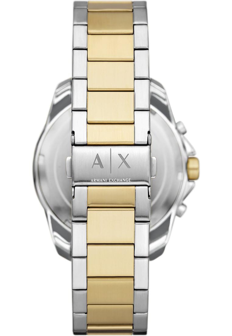 Armani Exchange Watch for Men, Chronograph Movement and 46mm Case Size with Stainless Steel, Leather or Silicone Strap