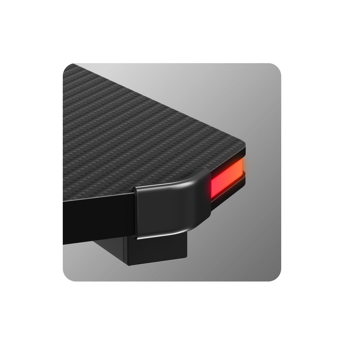 huzaro Hero 4.8 RGB | LED Gaming PC Tisch XXL Schreibtisch | Inklusive Mauspad | Kopfhörerhaken Getränkehalter | Kabelorganisator | Carbon Tischplatte | Stabiler Computertisch | 160x60cm | Schwarz