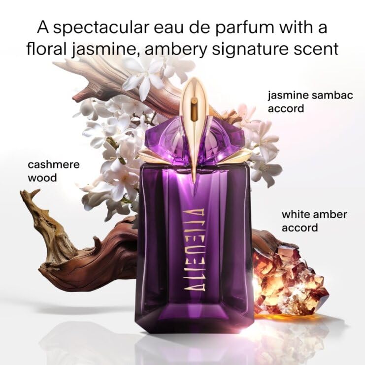MUGLER Alien Eau de Parfum Ambery Woody Floral Exceptional Fragrance Refillable for Women