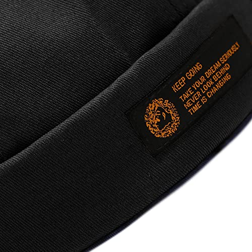 XYIYI Herren Dockermütze Brimless Hat Schädelkappe Arbeiter Matrosenmütze Gerollte Manschette Retro Beanie Mütze