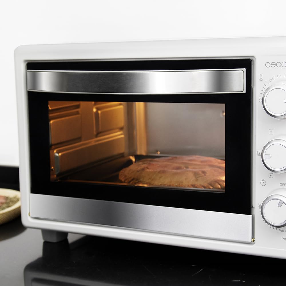 Cecotec Tischofen Bake&Toast 1090 Black, 10 L, 1000 W, 60-Minuten-Timer, Temperaturregelung bis zu 230ºC, Backblech, Grillrost und Zange mit Griff