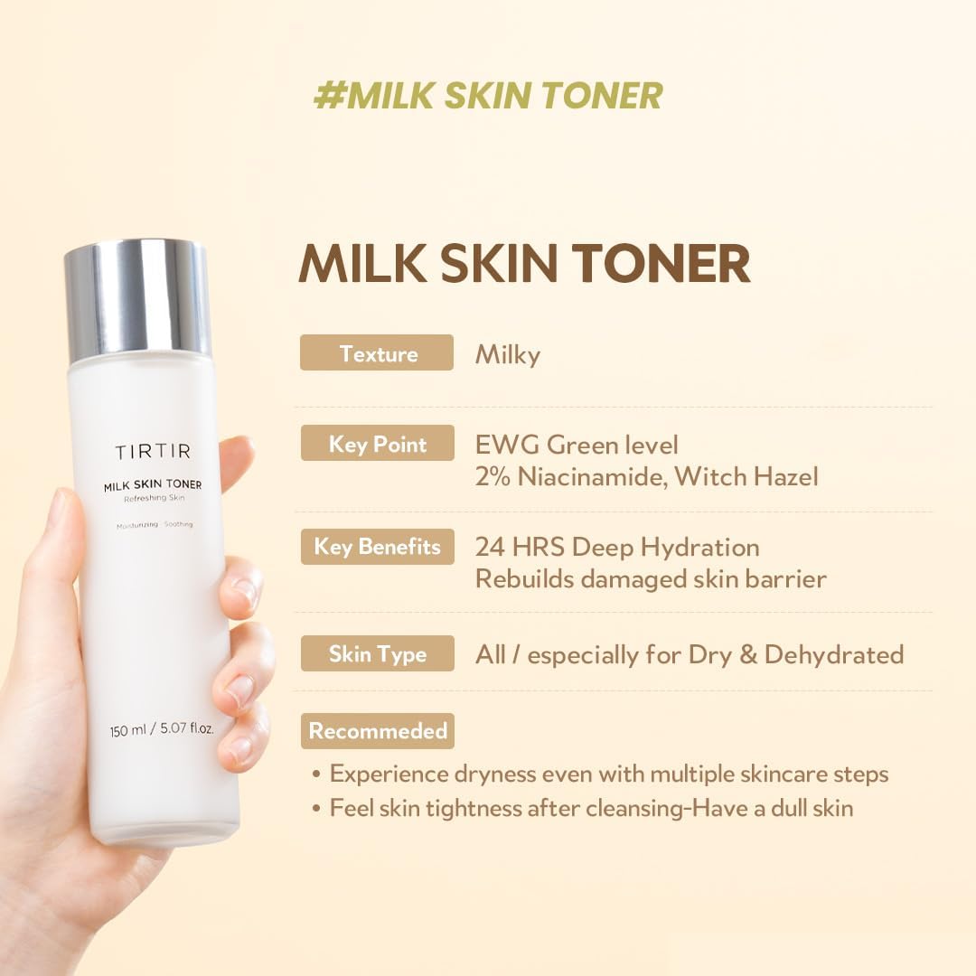 TIRTIR Milk Skin Toner – Hydrating & Pore-Tightening Formula