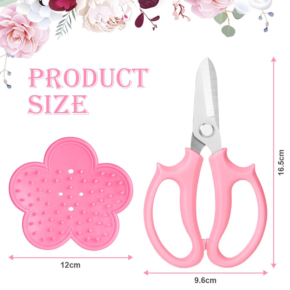 OFFCUP Gartenschere, Bypass Baumschere Bequeme, Stahl-klingen Blumenschere Und Ein Paar Grüne Handschuhe, Antihaftbeschichtet Rebschere, Edelstahl-klingen Rosenschere Für Frische Äste Und Zweige