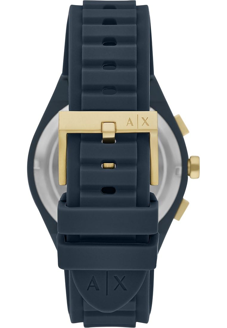 Armani Exchange Watch for Men, Chronograph Movement and 46mm Case Size with Stainless Steel, Leather or Silicone Strap
