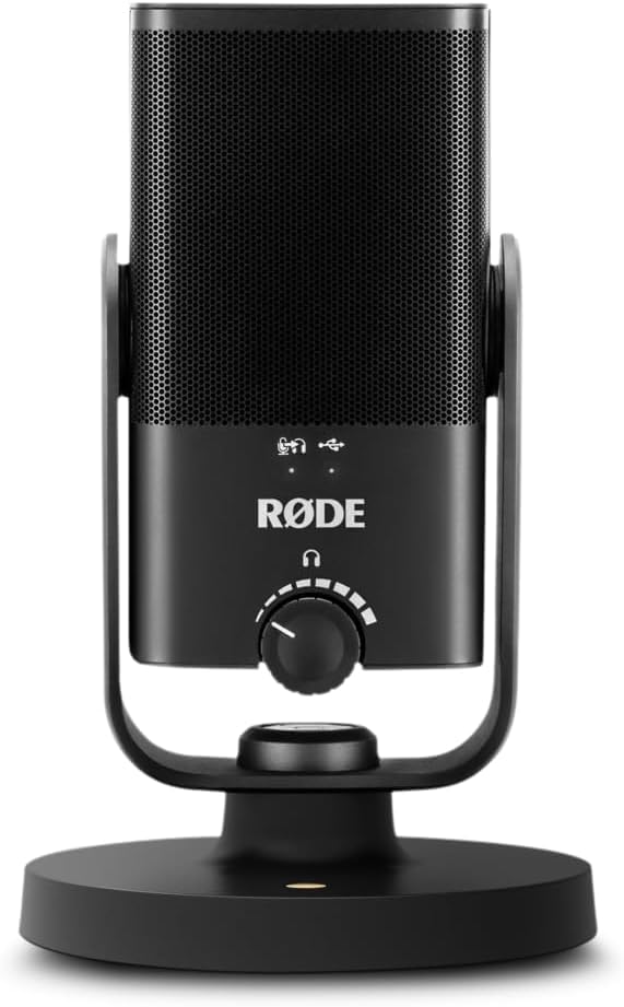 RØDE NT-USB+ Professionelles USB-Mikrofon für Profi-Audioaufnahmen direkt auf dem Computer oder Mobilgerät, schwarz