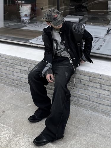 Zewool Men’s Baggy Jeans Y2K Hip Hop Skater Jeans