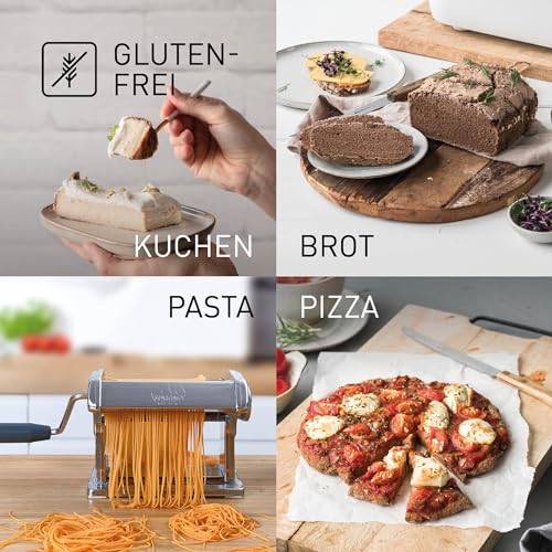 Panasonic Premium Grau Vollautomatischer Brotbackautomat, horizontales Design und Hefespender, 32 automatische Programme, zwei Temperatursensoren, 13-Stunden-Zeitvorwahl, Grau