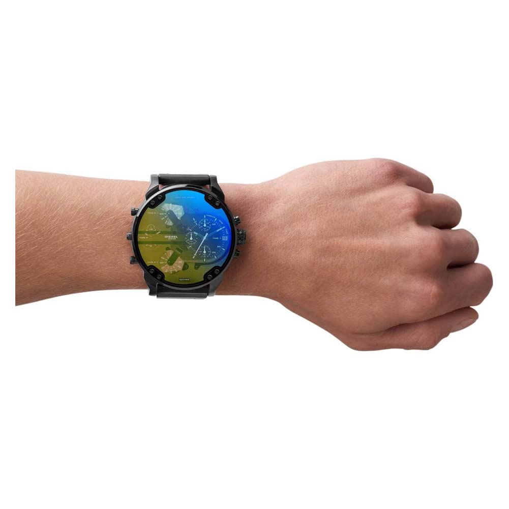 Diesel Mr. Daddy Men's Multifunctional Watch with Silicone, Stainless Steel or Leather Strap