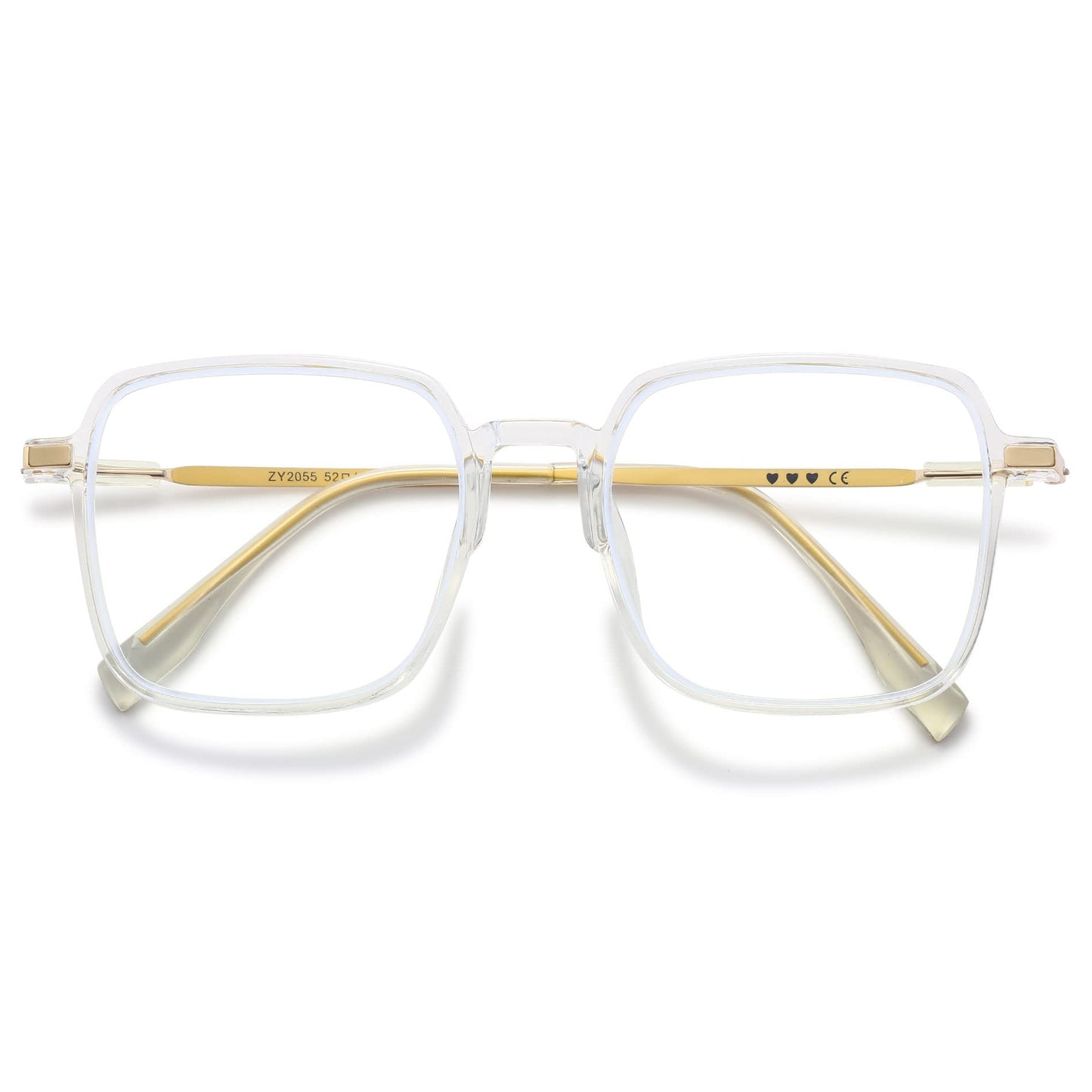 VEVESMUNDO Blaulichtfilter Lesebrille Metall Groß Stylisch Rechteckig Anti Blaulicht Lesehilfen Sehhilfe Brille für Damen Herren