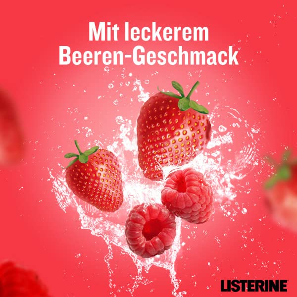LISTERINE Smart Kidz Mild Berry (500 ml), antibakterielle Kinder Mundspülung ohne Alkohol & ohne Zucker, Mundwasser schützt vor Karies, geeignet für Kinder ab 6 Jahren