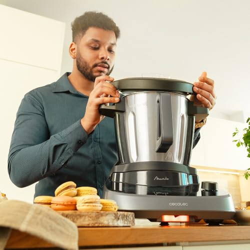 Cecotec Mambo 11090 Multifunctional Kitchen Robot 1600 W, 37 Functions, App, Scale and 3.3 Litre Stainless Steel Jug, Dishwasher Safe, Recipe Book and Accessories