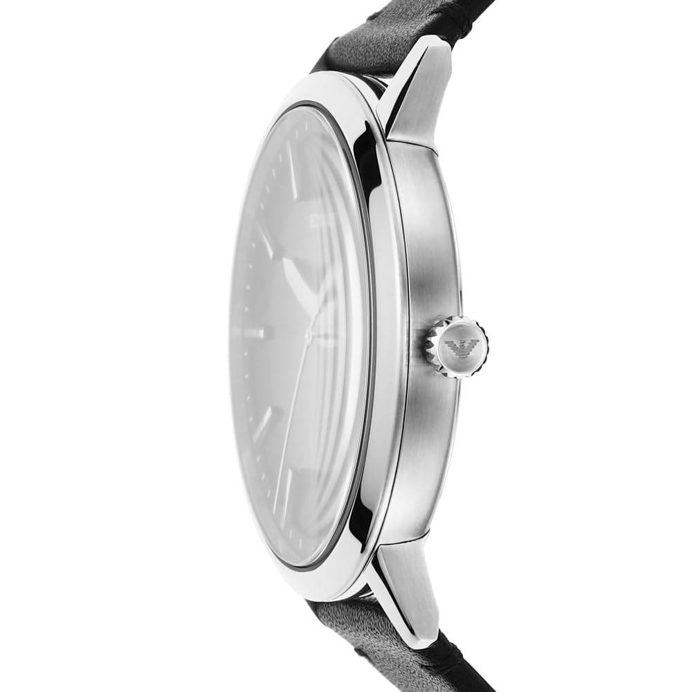 Emporio Armani men's watch with three hands, stainless steel, case size 43 mm