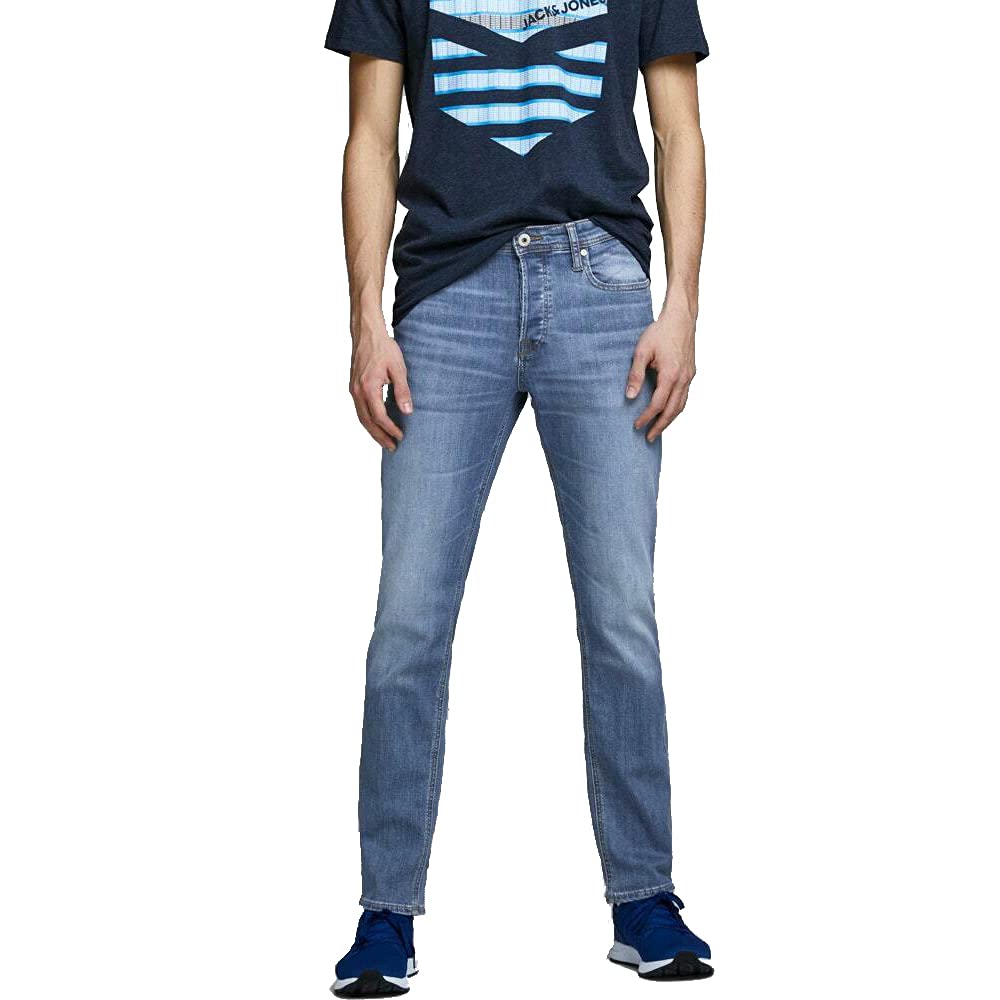 JACK & JONES Men’s Slim Fit Jeans – Stretch Denim with Tapered Leg