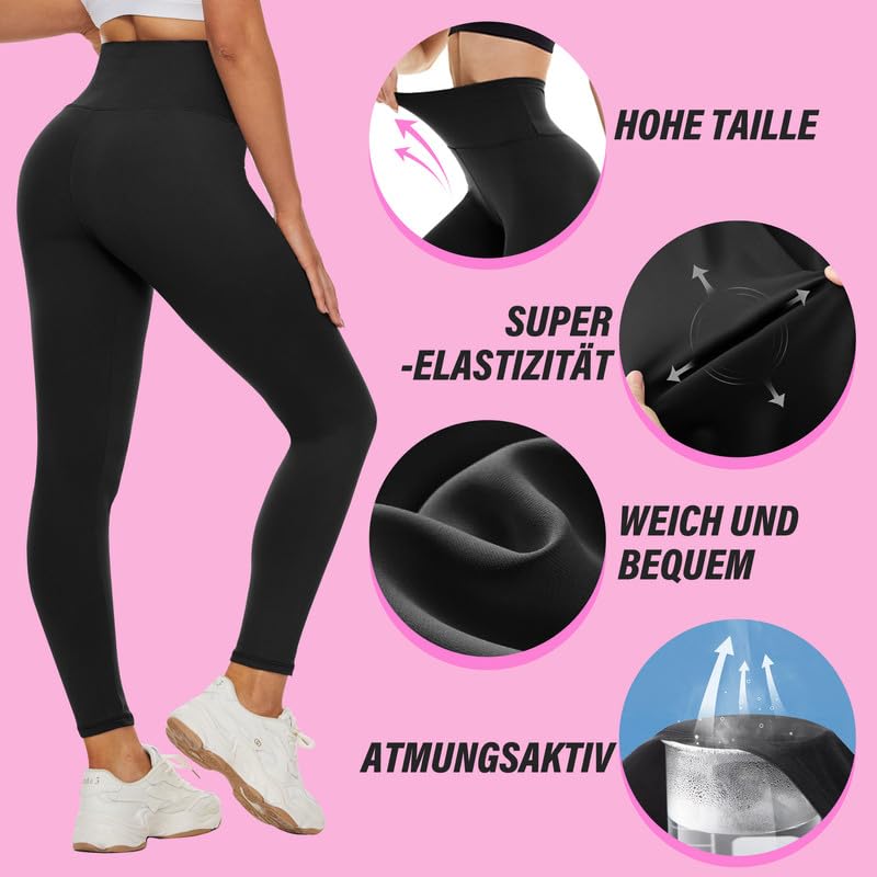 CAMPSNAIL Women’s 4-Pack High Waist Leggings